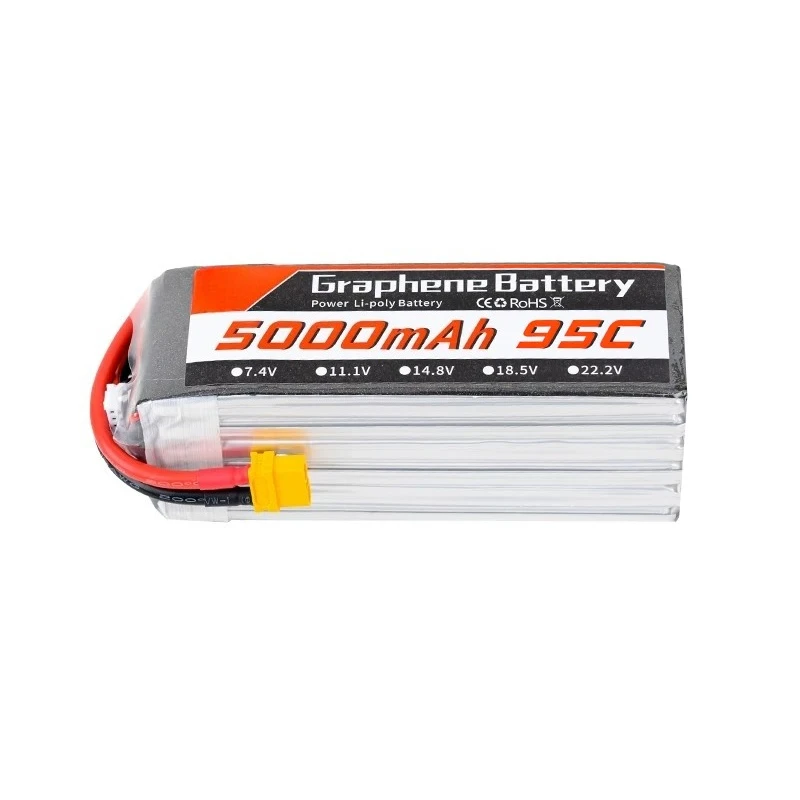 6S 22.2V 5000mAh 95C Graphene  - 6S Lipo Battery 22.2V 5000Mah recension och pris